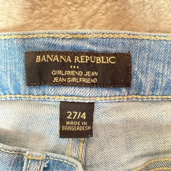 Banana Republic Light Blue Denim Men’s Jeans “Girlfriend Jean” Light Wash US27/4 - Picture 3 of 11